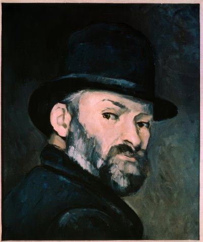 Zelfportret met bolhoed door Paul Cézanne